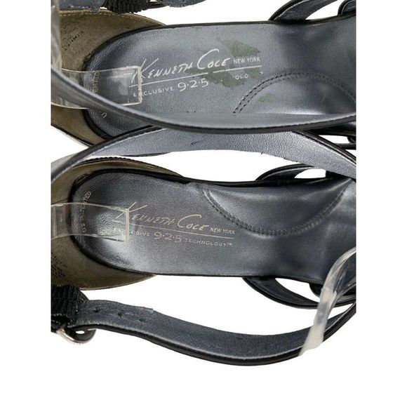 Women Kenneth Cole Ultra High Strappy Heels Leather Platform Hottie Sz 8.5 3761 - Picture 7 of 11